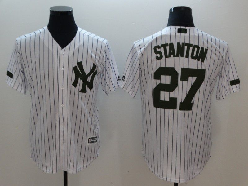 Men New York Yankees #27 Stanton White Game 2021 MLB Jersey